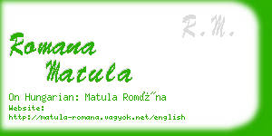 romana matula business card